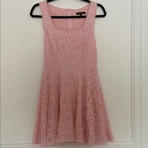 Chic Pink Lace Dress